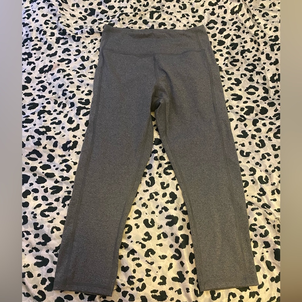 Gray High-Waisted Leggings